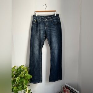 Men's Dark Wash Straight-Leg Jeans - Classic Comfort